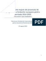 Bvidt Coordonatele Majore Ale Procesului de Programare a Fondurilor Europene 2014-2020