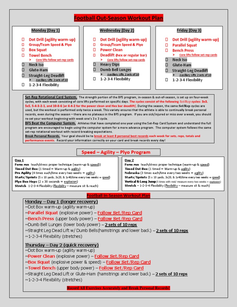 Football Speed and Agility Program | PDF | Athletic Sports | Hobbies