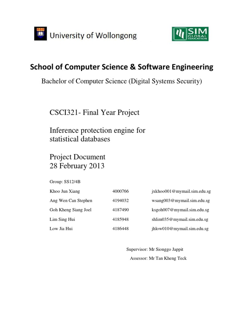 Inference Protection Engine Project Document | PDF | Software ...