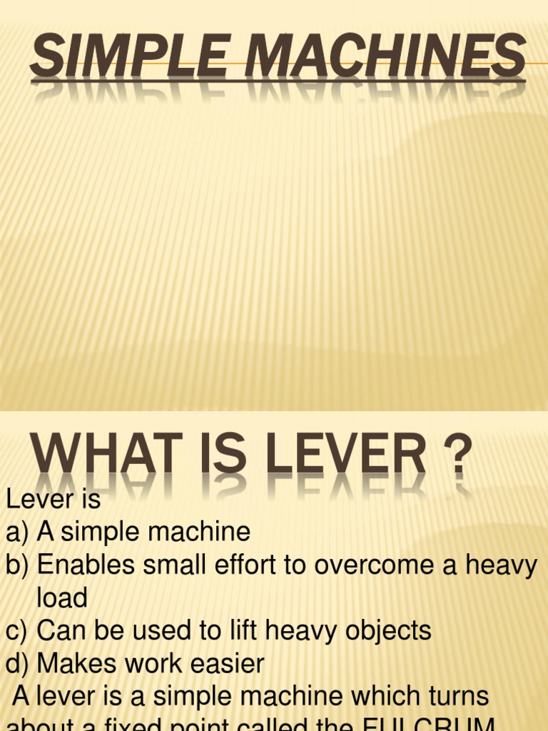 Science Form 2 Chapter 10 Notes | PDF | Lever | Kinematics