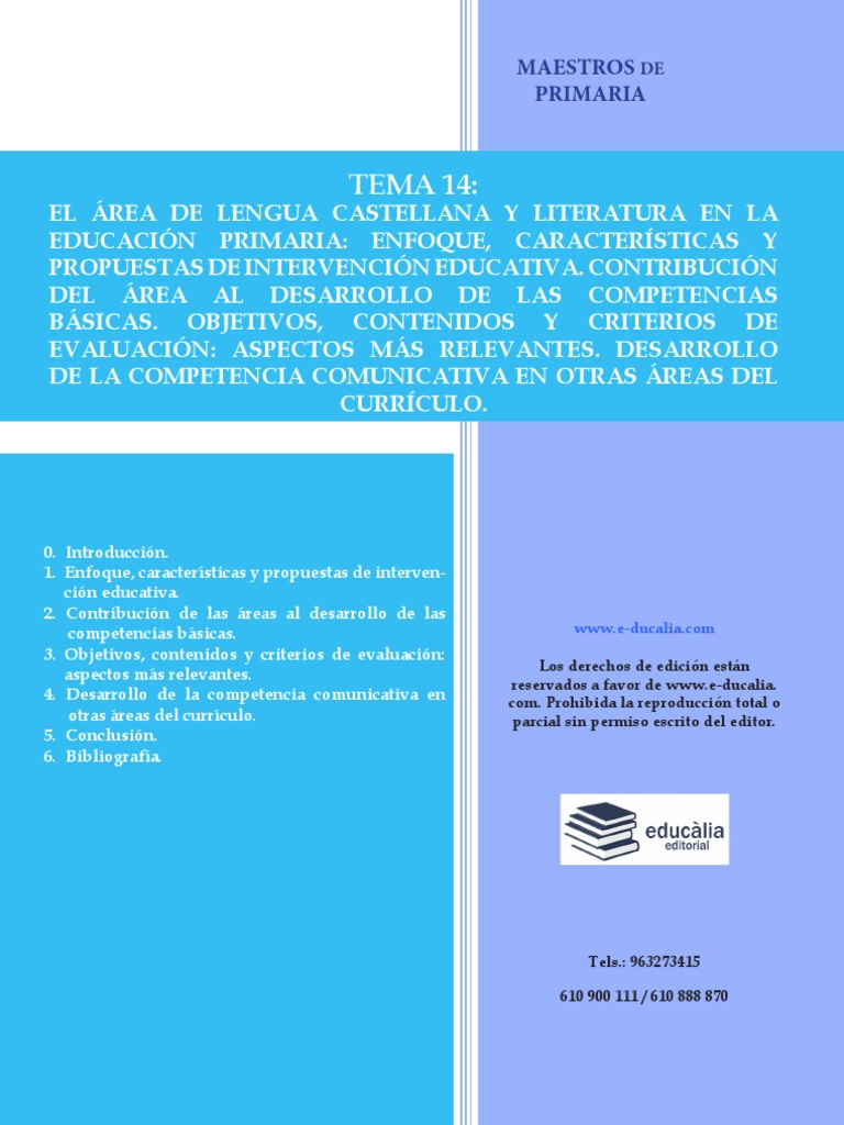 Tema 14 Ed. Primaria | PDF