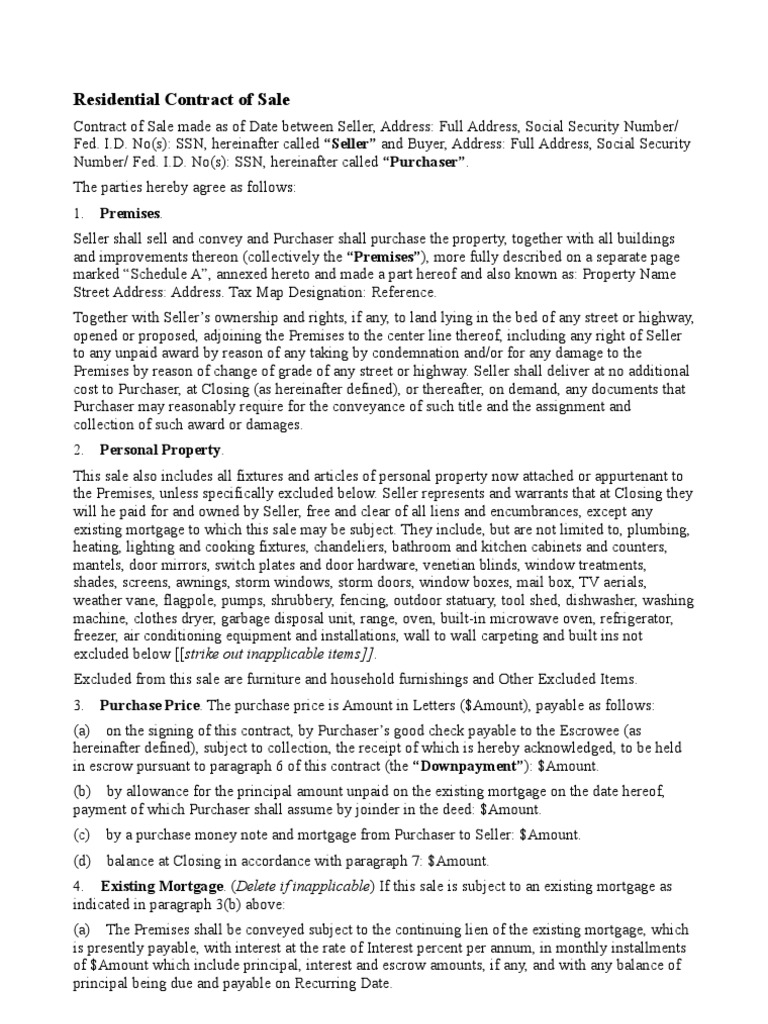 Apartment Sale Deed Format Mortgage Law Loans