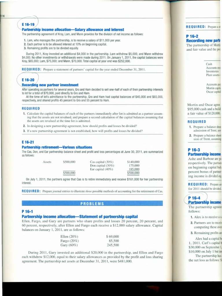 Advanced Accounting Chapter 16 | PDF | Partnership | Book Value
