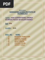 Download NON CONVENTIONAL ENERGY SOURCES FOCUS ON SOLAR ENERGY by ganeshachavan0 SN127763562 doc pdf