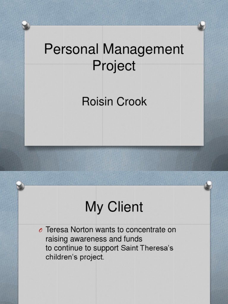 Personal Management Project Pitch | PDF