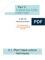 Plant Tissue Culture Techniques and Requirements