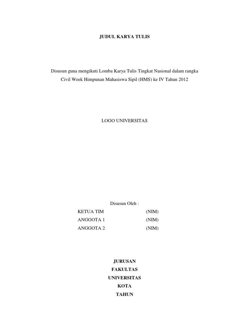 Cover Dan Lembar Pengesahan Lkti