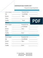 FORMULIR PENDAFATARAN Mading