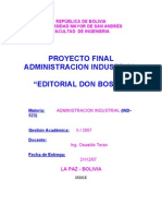 Proyecto Editorial Don Bosco