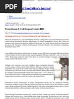 Download Pemeriksaan E Coli Dengan Metode H2S  Environmental Sanitations Journal by Zulkifli As SN127781277 doc pdf