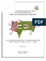 Resumen Plan de Uso de Suelo Del PDOT Tarija 2006 - 2025