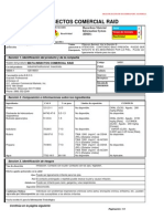 Hoja de datos de seguridad del insecticida Raid