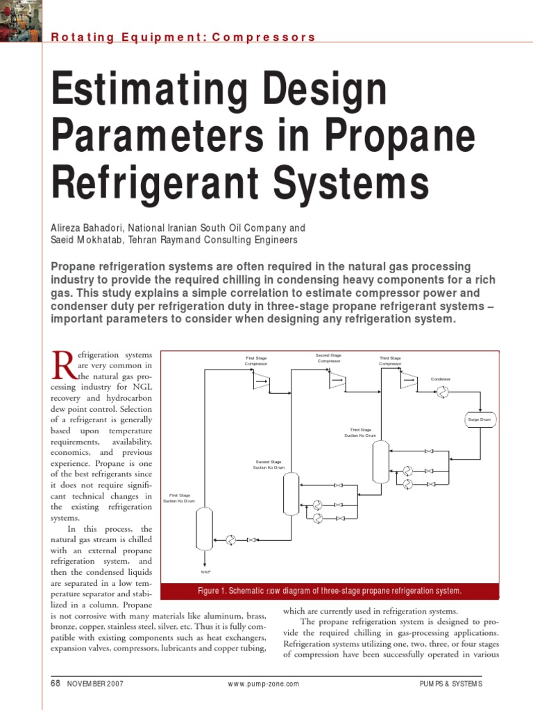 Propane Refrigeration PDF Gas Compressor Refrigeration