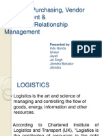 Logistics ,Purchasing, Vendor Management &