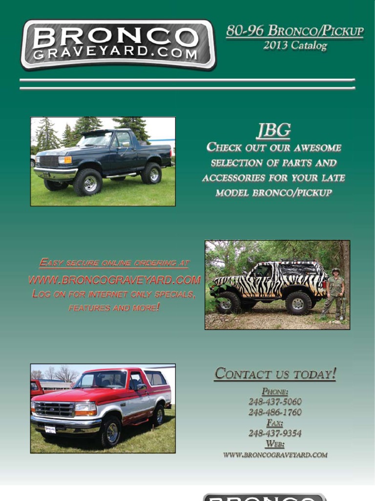 Ford Bronco 1980 Up Catalog PDF | PDF | Belt (Mechanical