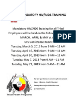 Mandatory Hiv/Aids Training: For Any Questions or Concerns Please Contact: Laura Pakootas, Health Educator (509) 634-2996