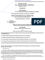 Discover Financial Services 8-K (Events or Changes Between Quarterly Reports) 2009-02-23