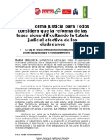 NP Plataforma Justicia Reforma Tasas