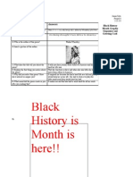 Answers: Black History Month Graphic Organizer and Greeting Card