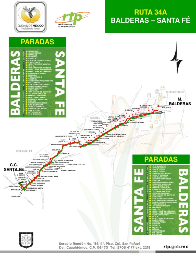 Ruta 34A: Balderas - Santa Fé | PDF