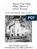 Waterbury Village Report 2012