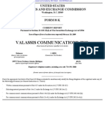 VALASSIS COMMUNICATIONS INC 8-K (Events or Changes Between Quarterly Reports) 2009-02-23