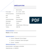 Curriculum VITAE Ejemplo