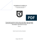 Promoviendo La Práctica de Valores Cívicos Con Los Niños y Niñas Del Segundo Ciclo Del Nivel Primario, de La Escuela Oficial Rural Mixta, Aldea Río Arriba, Del Municipio y Departamento de Zacapa