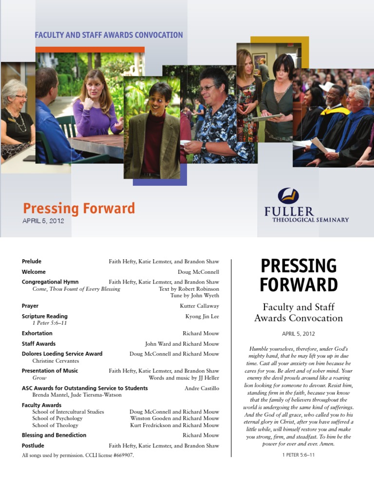 2012 Faculty and Staff Awards Convocation Program | PDF | Clinical ...