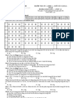 kiem tra 45 - mon hoa - lop 12 -HKII