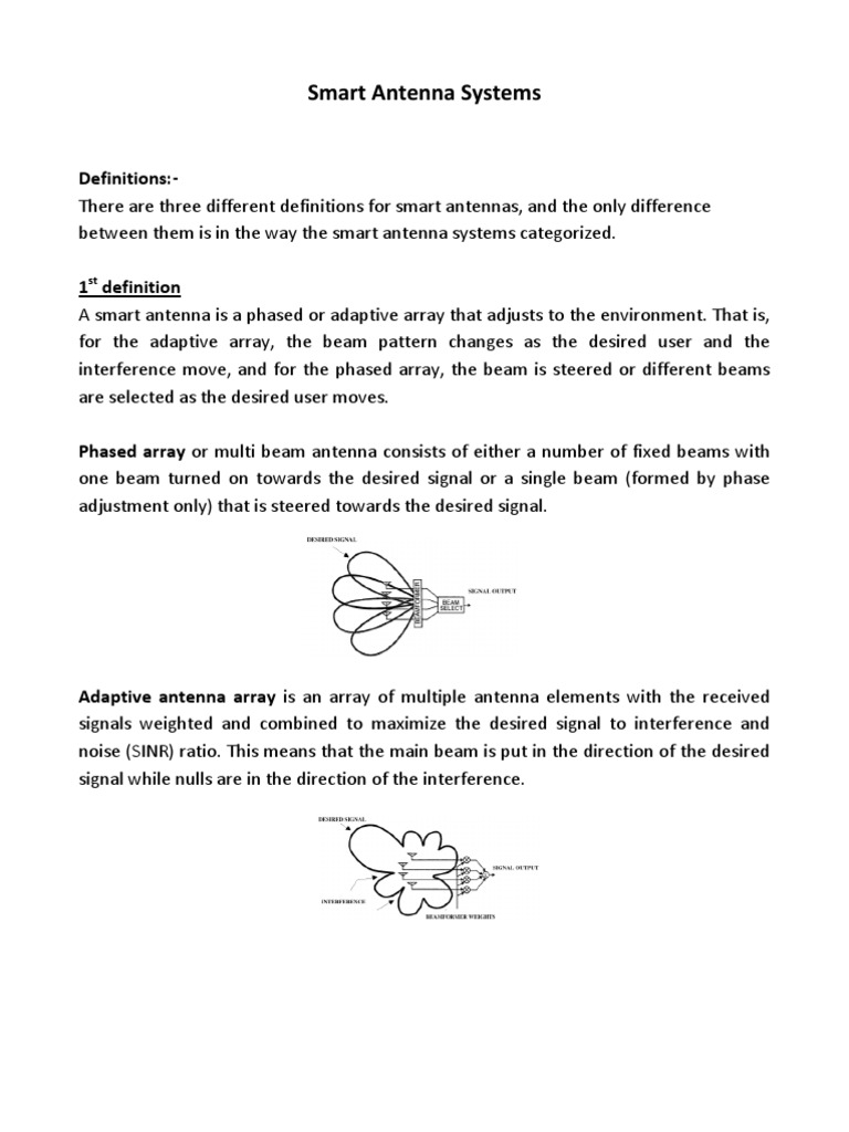 Smart Antenna Systems | PDF
