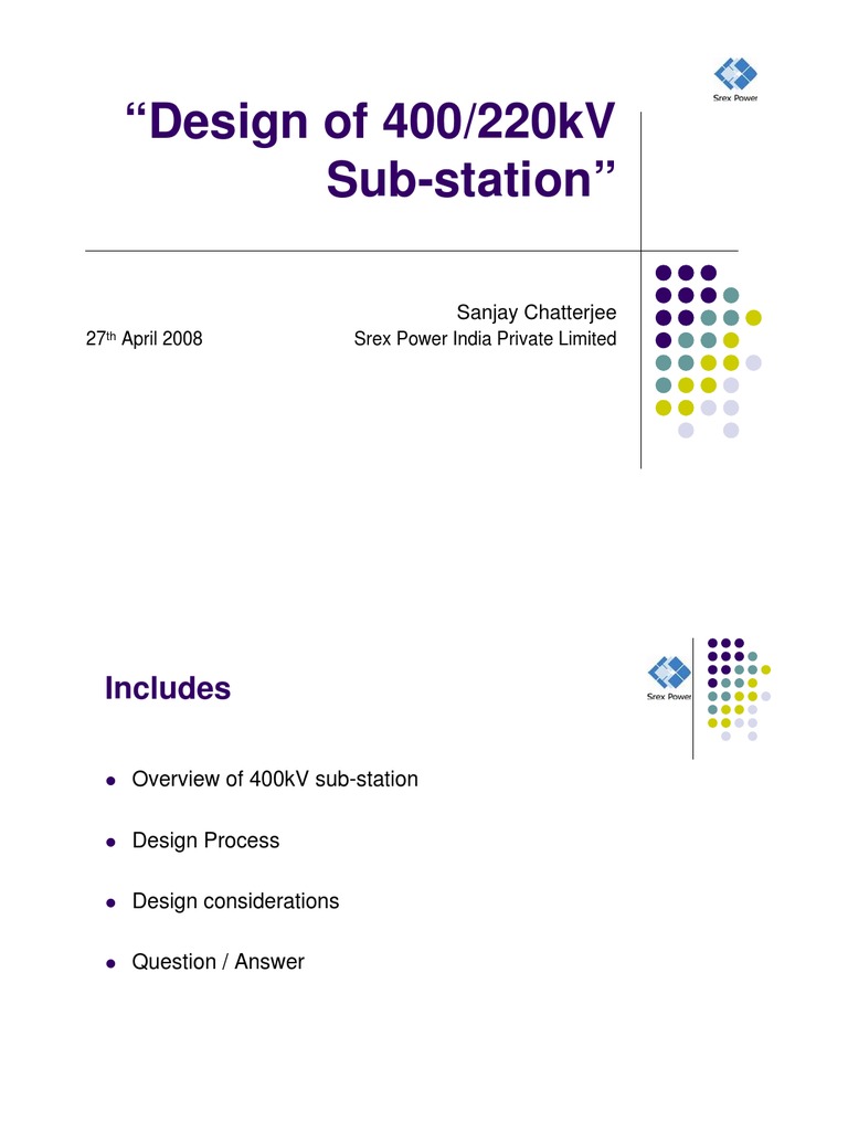 Basic of 400KV Substation Design | PDF | Electrical Substation | Power ...