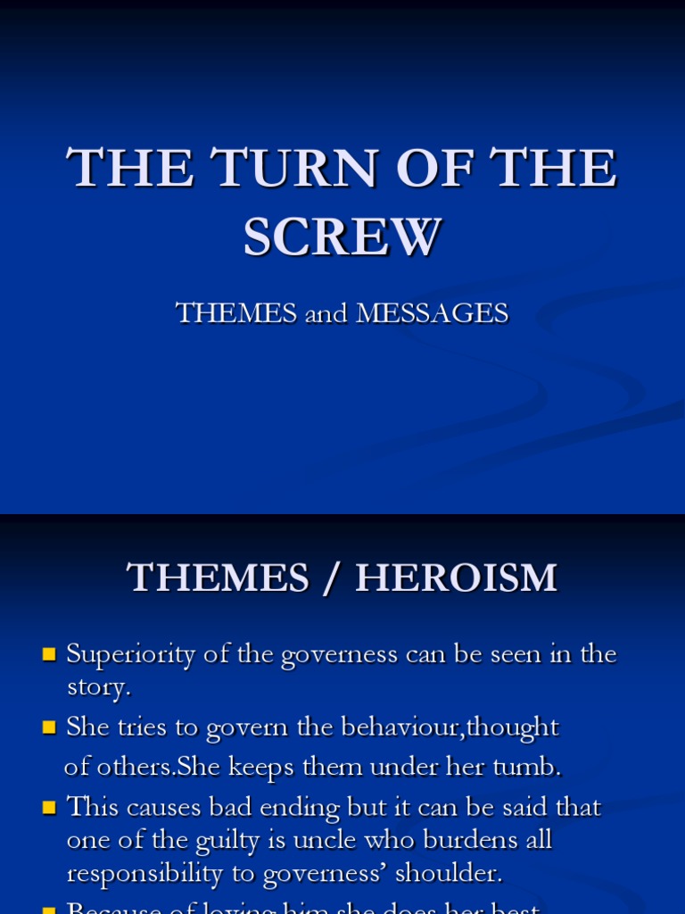 Themes in The Turn of the Screw | PDF | The Turn Of The Screw ...