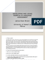 LARC - CALPER Testing and Assessment Webinar - Rubrics W - JD Brown