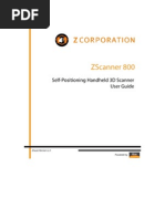 Zcorp Series Zscanner 800 User Guide Manual en