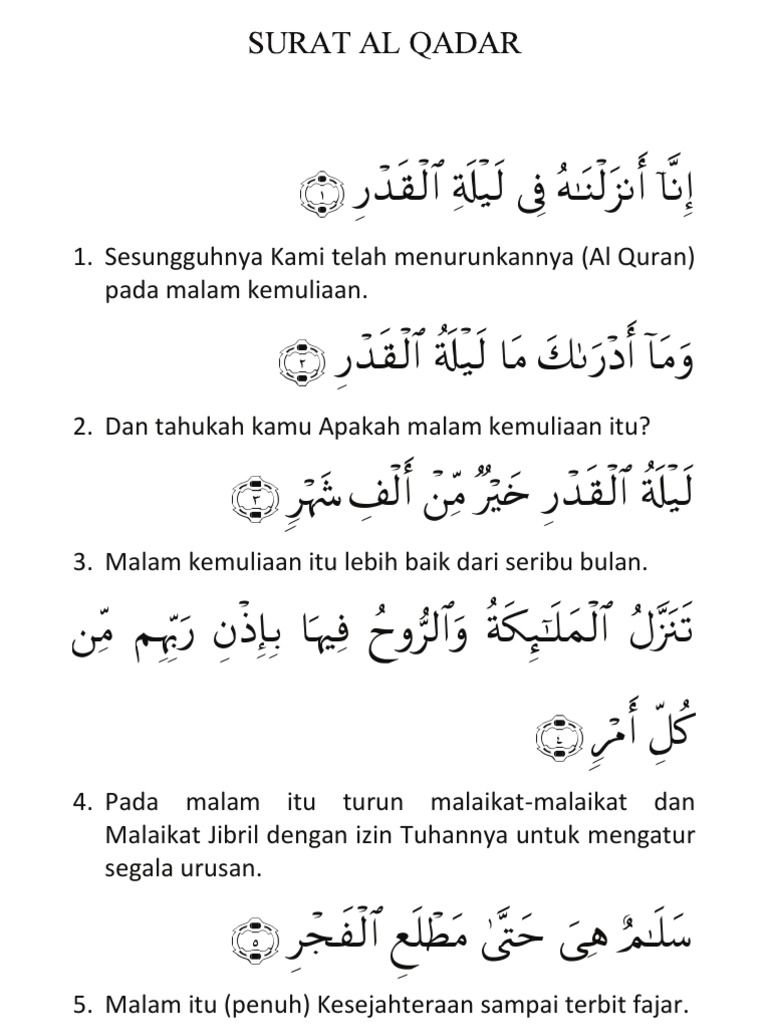 Surat Al Qadr