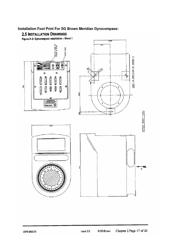 Gyrocompass Installation Footprints Guide | PDF | Navigation ...