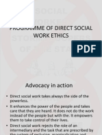 Programme of Direct Social Work Ethics