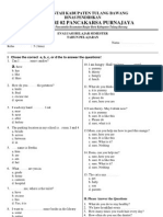 Soal Bahasa Inggris Kelas 5 SD