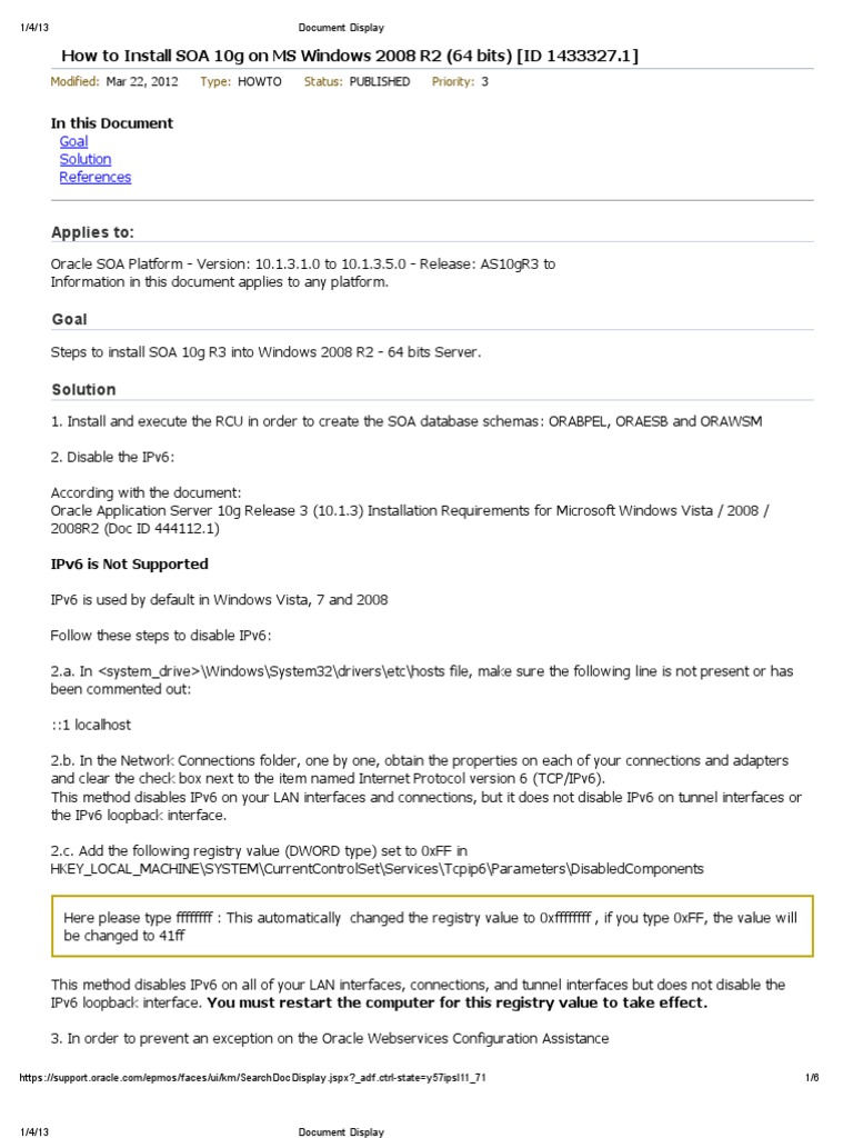 Oracle Application Server 10g On Windows 2008
