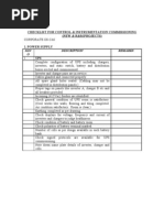 Checklist of C&i For Full Load Operation