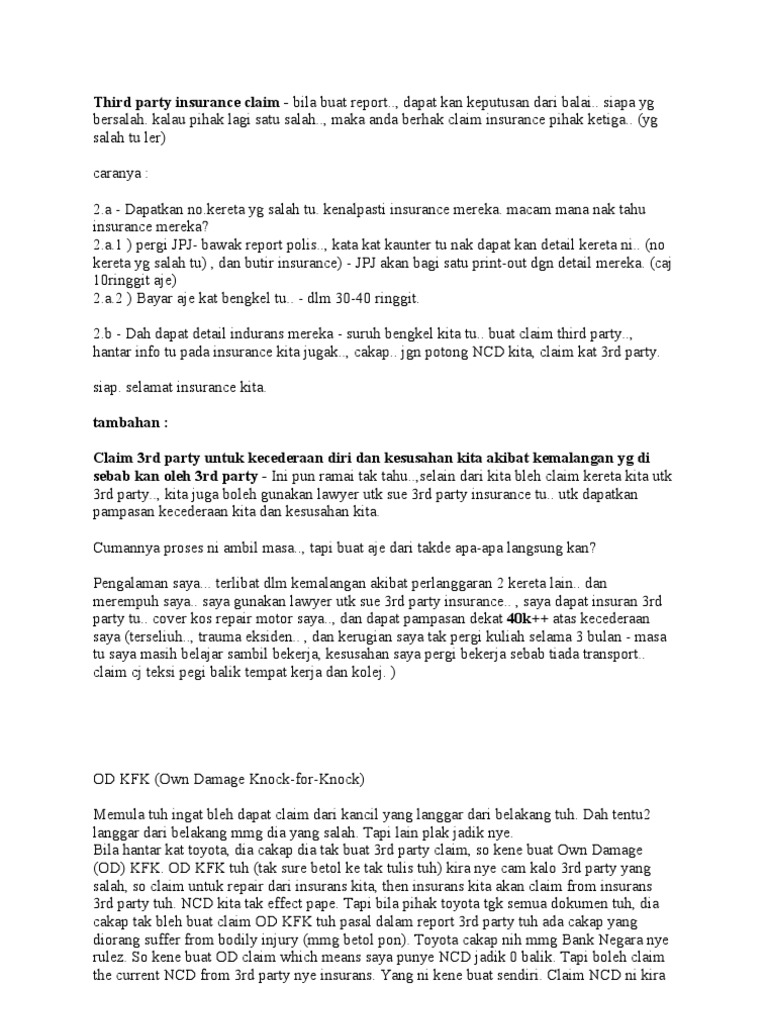 Cara Claim Insuran Pdf
