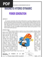Download Magnetic Hydro Dynamic Power Generation Full Seminar Report by Santhosh Kumar SN127907603 doc pdf