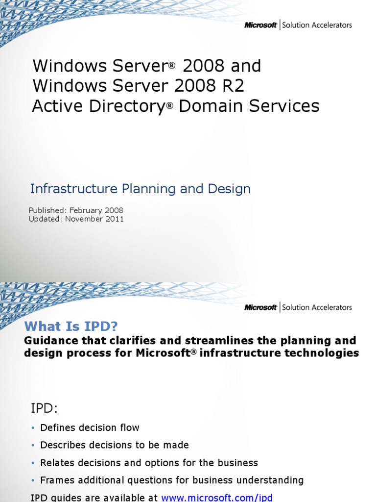 IPD - Active Directory Domain Services Version 2.2 | PDF | Active ...