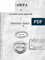 Carta de Santiago Arcos A Francisco Bilbao.