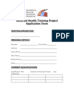 MHTP - Application Form
