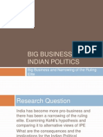 Big Business & Indian Politics: Big Business and Narrowing of The Ruling Elite