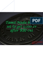 Tamil Nadu Banks Set to Get 1,000 Cr