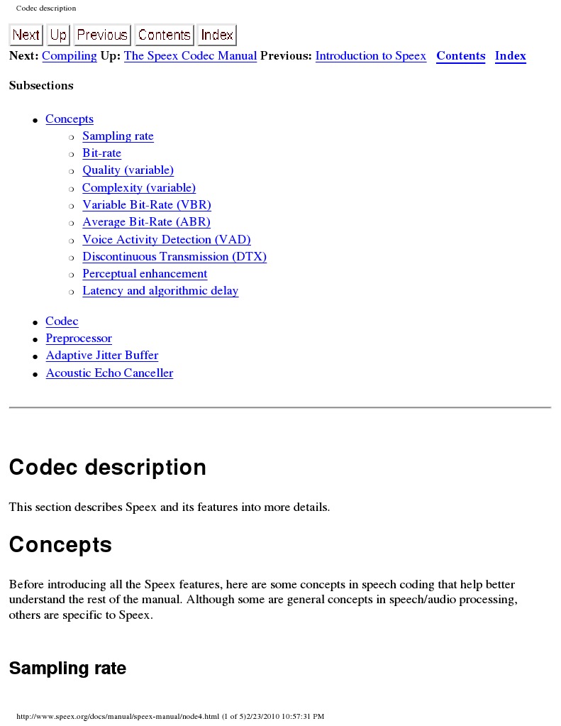 Codec Description: Sampling Rate | PDF | Home & Garden