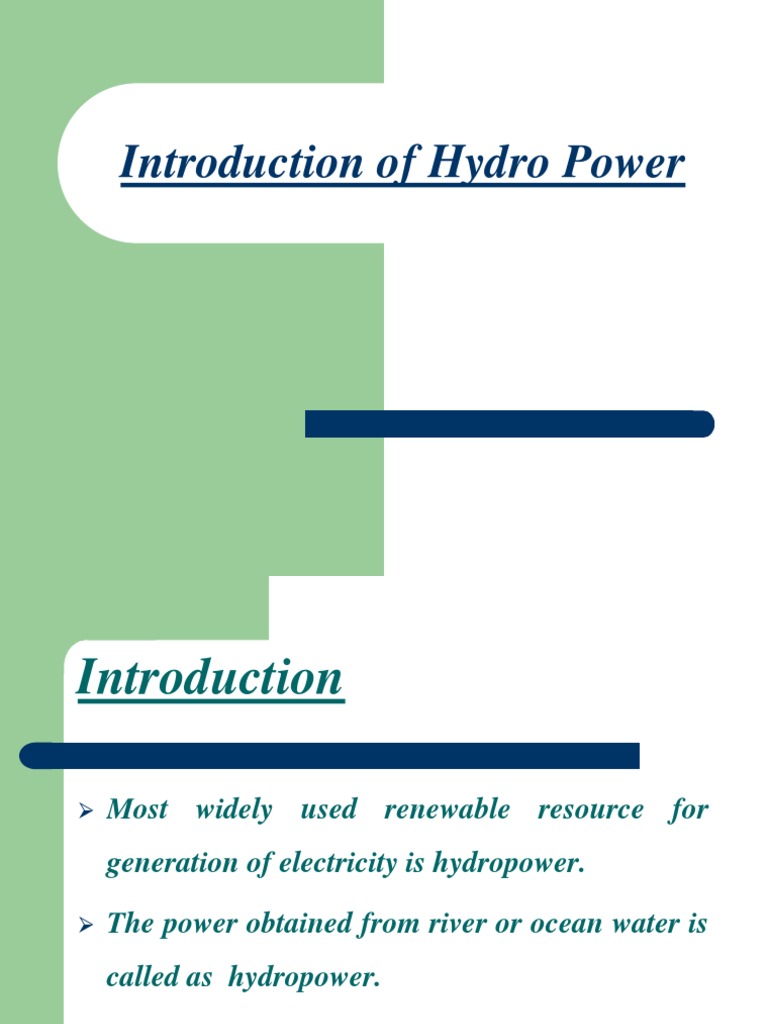 Overview of Hydropower Systems | PDF | Hydroelectricity | Turbine